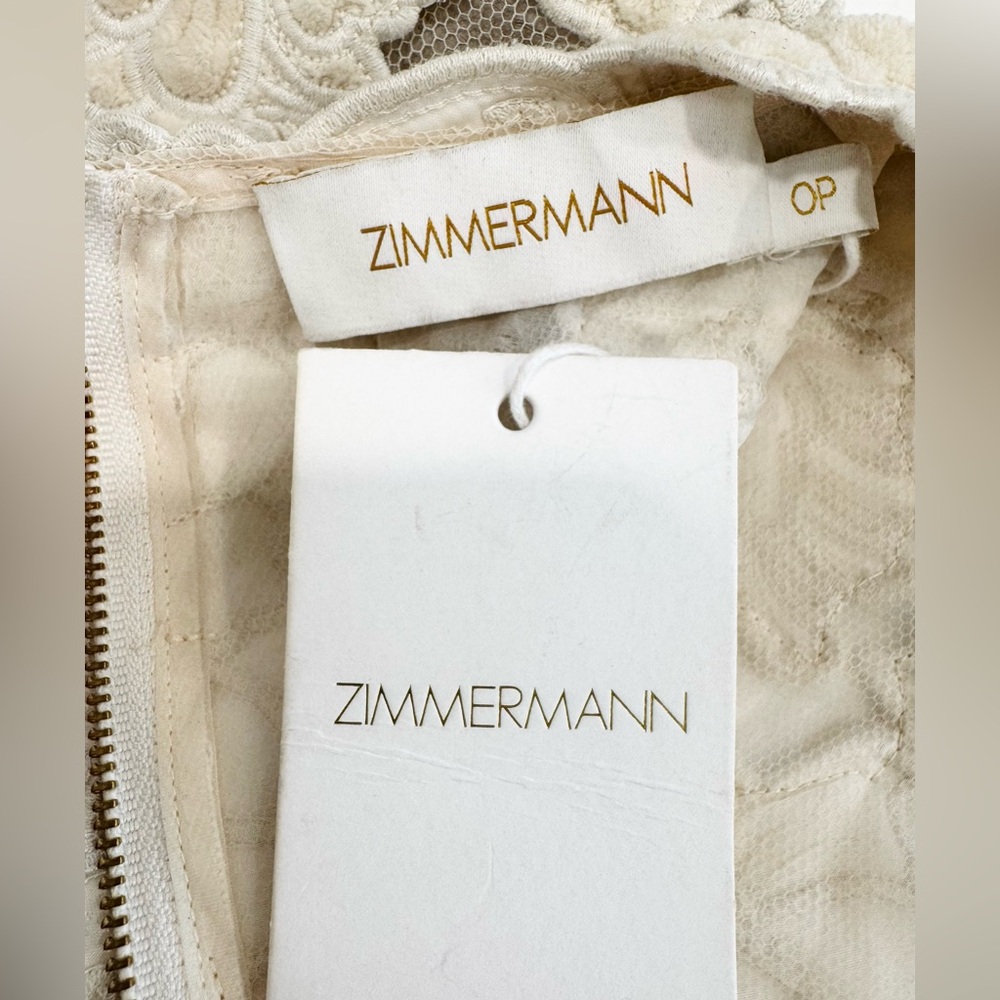 ZIMMERMANN Sensory Lace Velvet and Tulle Embroidered Midi Dress - Picture 14 of 16